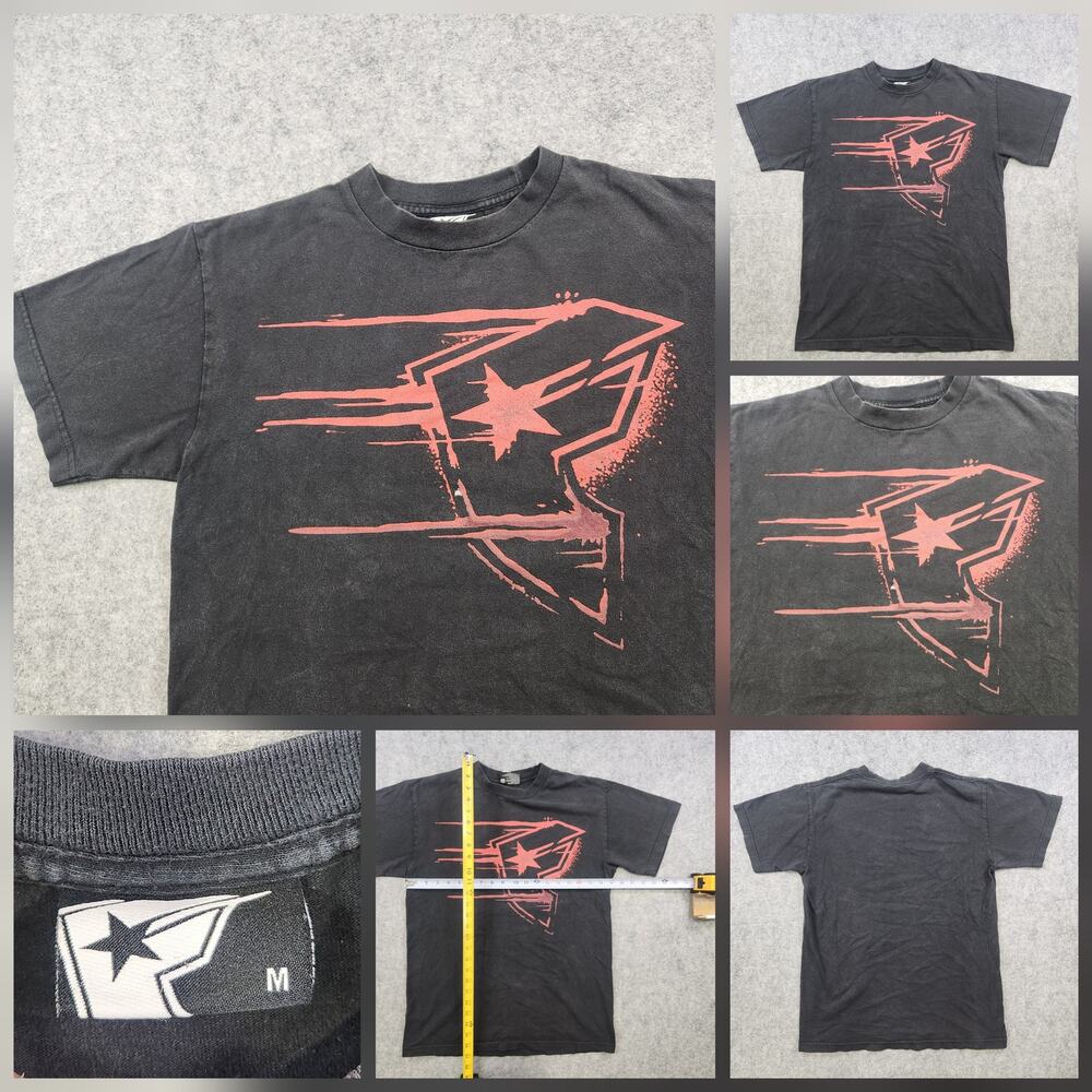 VTG Y2K Famous Stars and Straps Shirt Mens Medium Black Logo Graphic‎ Streetwear